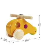 E0051_HP Деревянный маленький "Вертолет", фото 2 E0051_HP Деревянный маленький "Вертолет", фото 2