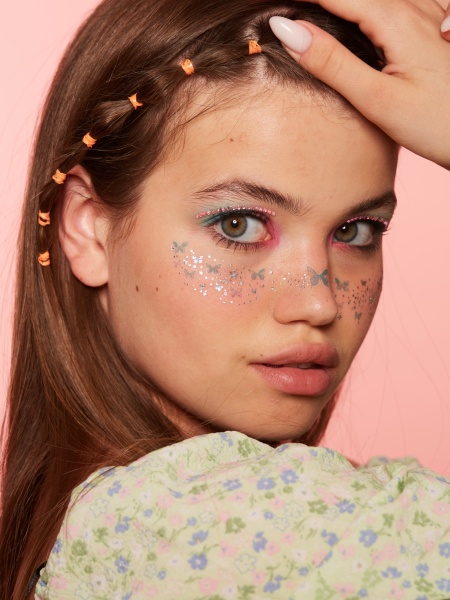 Веснушки Holo Butterfly1 Переводная татуировка MIAMITATS девочки, фото 2