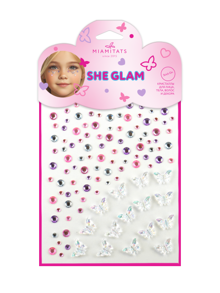 She Glam Украшение для лица MIAMITATS девочки